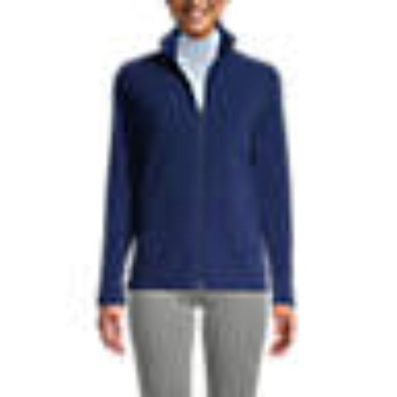 Lands' End Women's Fleece Full Zip Jacket - M (10-12) - Picture 2 of 5